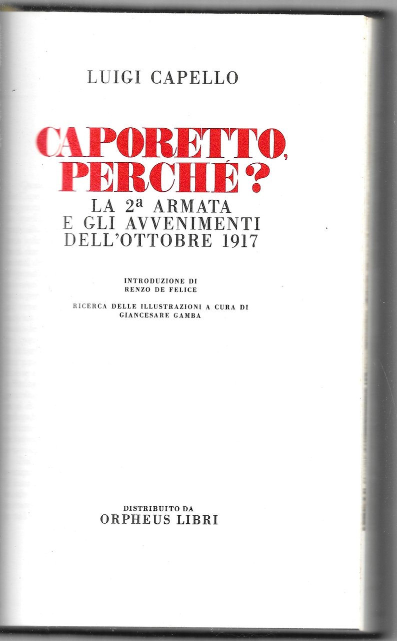 Caporetto prechè? La seconda armata e gli avvenimenti dell'ottobre 1917