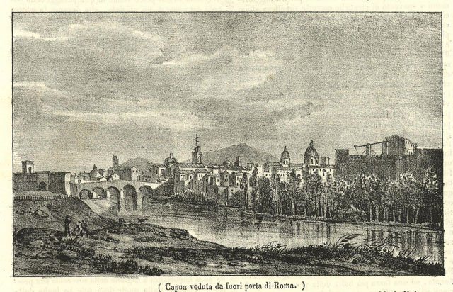 Capua veduta da fuori porta di Roma