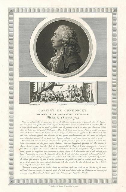 Caritat de Condorcet deputé a la Convetion Nationale. Mort le …