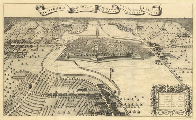 Carmagnoli ingenomen in 1691 Door Syn H.t den P.r Eugenius …