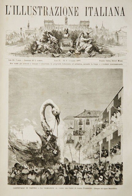 Carnevale di Napoli.- La premiazione al carro del Cigno in …