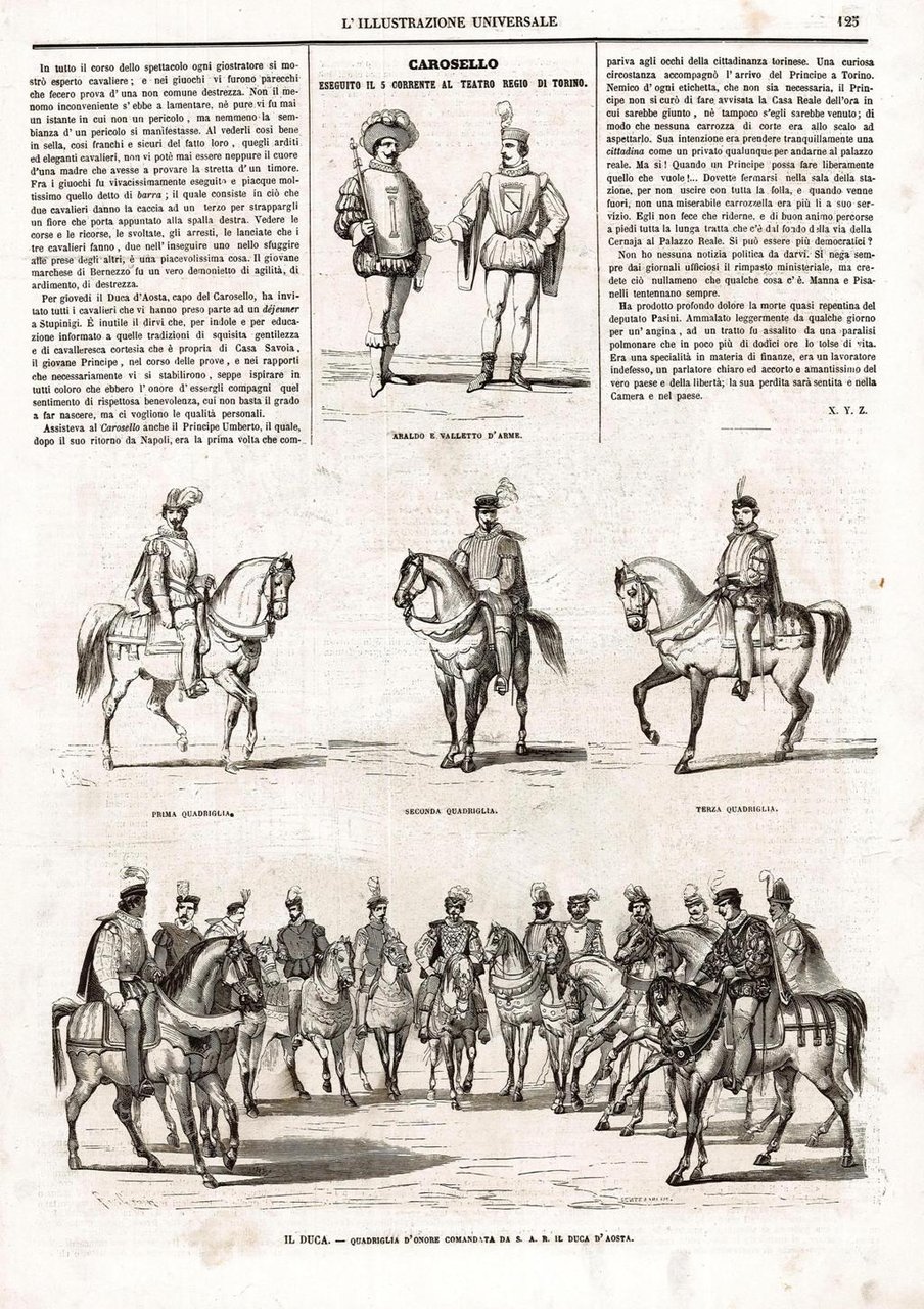 Carosello eseguito il 5 corrente al Teatro Regio di Torino