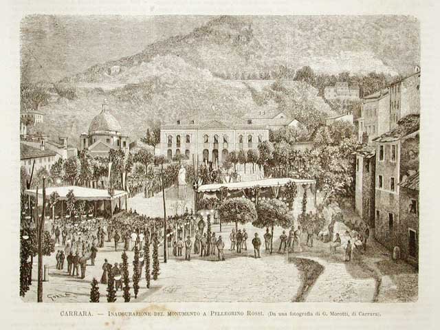 Carrara - Inaugurazione del monumento a Pellegrino Rossi