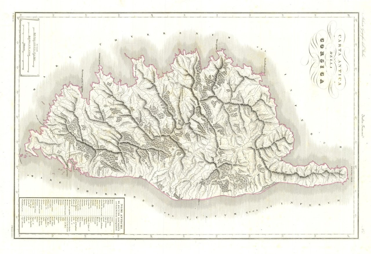Carta antica della Corsica