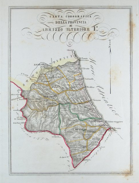 Carta Corografia della Provincia di Abruzzo Ulteriore I°