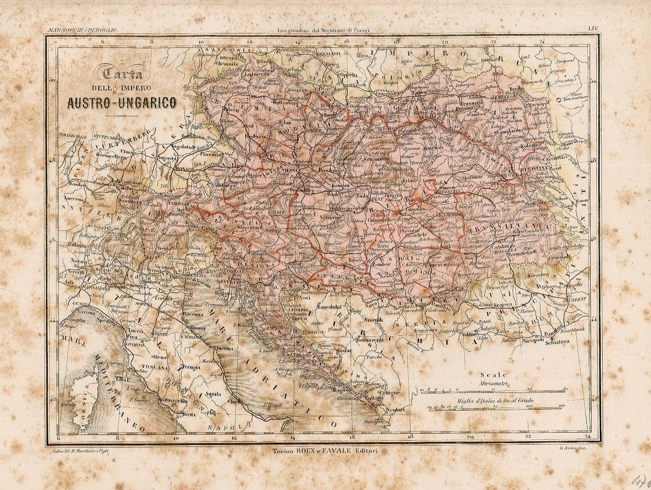 Carta dell'Impero Austro-Ungarico