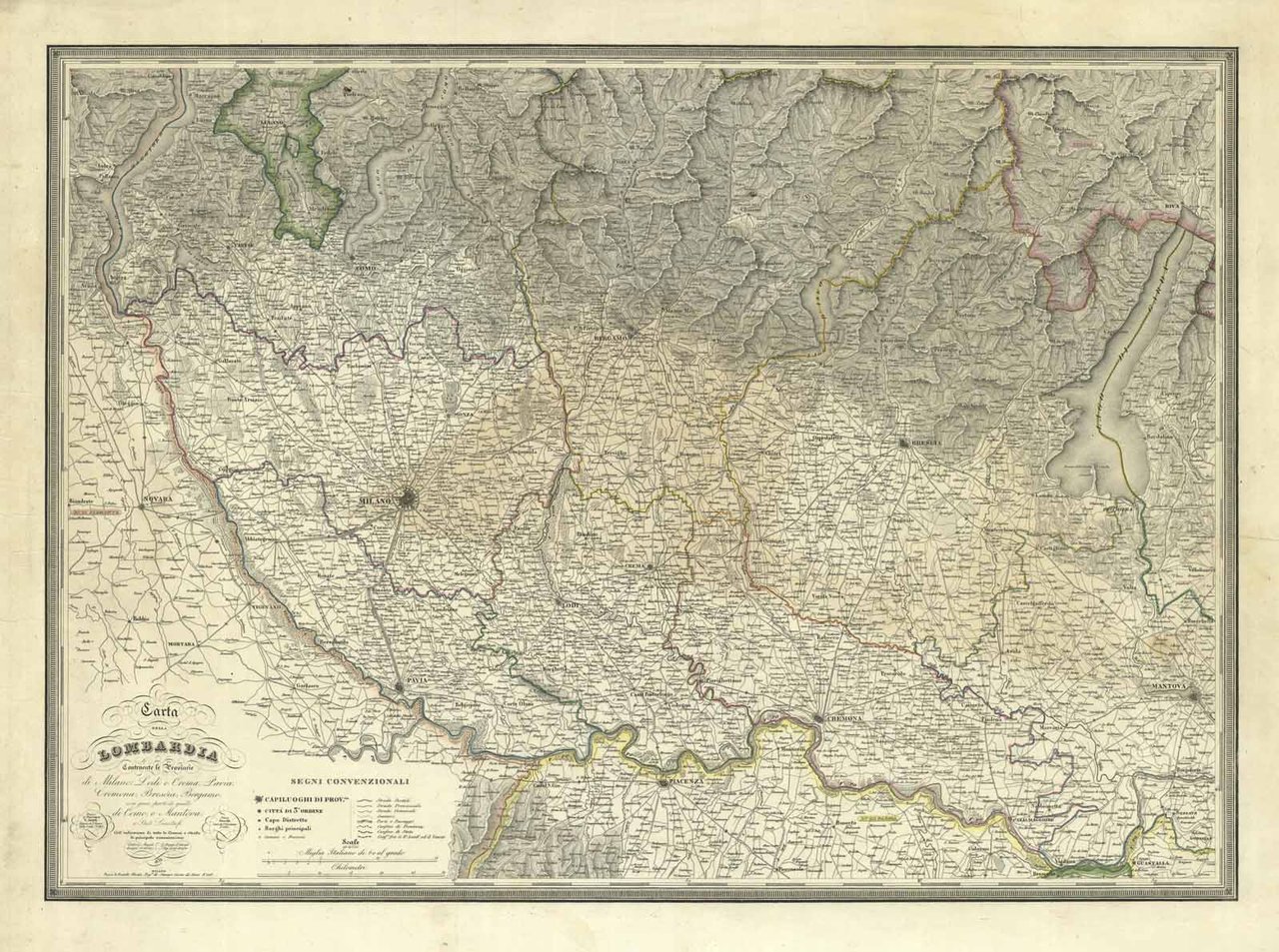 Carta della Lombardia contenente le Provincie di Milano Lodi e …