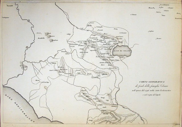 Carta geografica de Feudi della famiglia Colonna nell'epoca del 1796 …