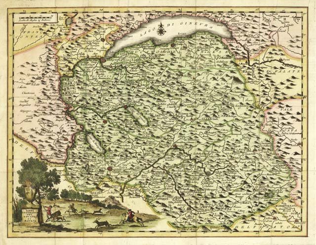 Carta Geografica del Ducato di Savoja.