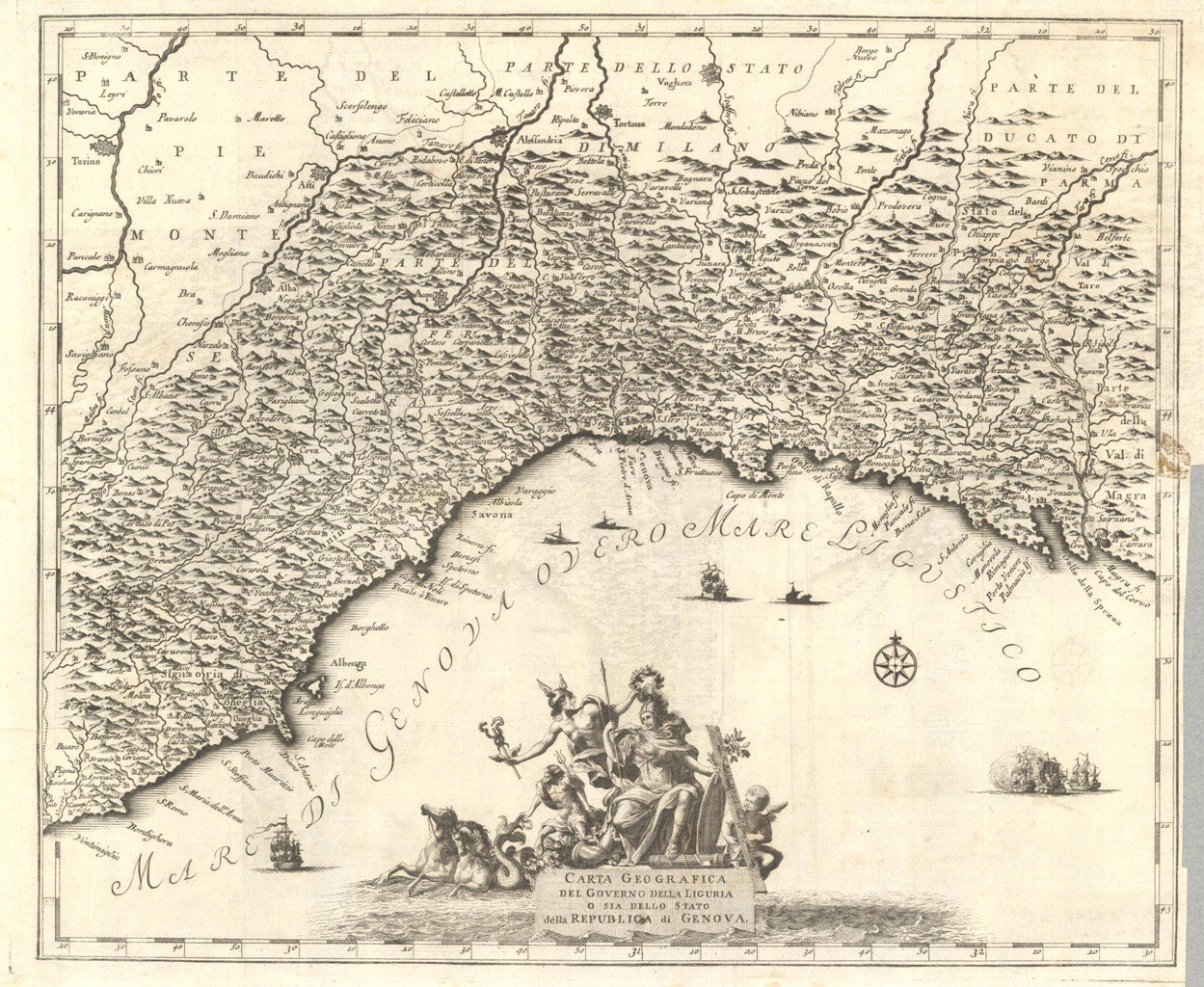 Carta Geografica del Governo della Liguria o sia dello Stato …