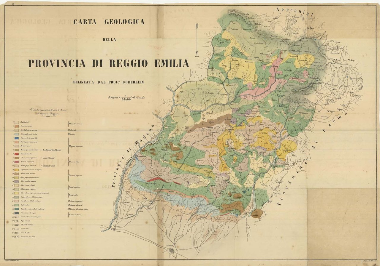 Carta Geologica della Provincia di Reggio Emilia delineata dal Prof.re …