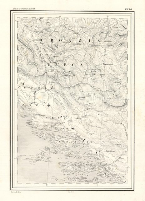 Carta Italia Achille Paris Tav. XII