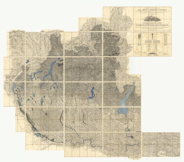 Carta topografica del Regno Lombardo Veneto costrutta sopra misure astronomico …