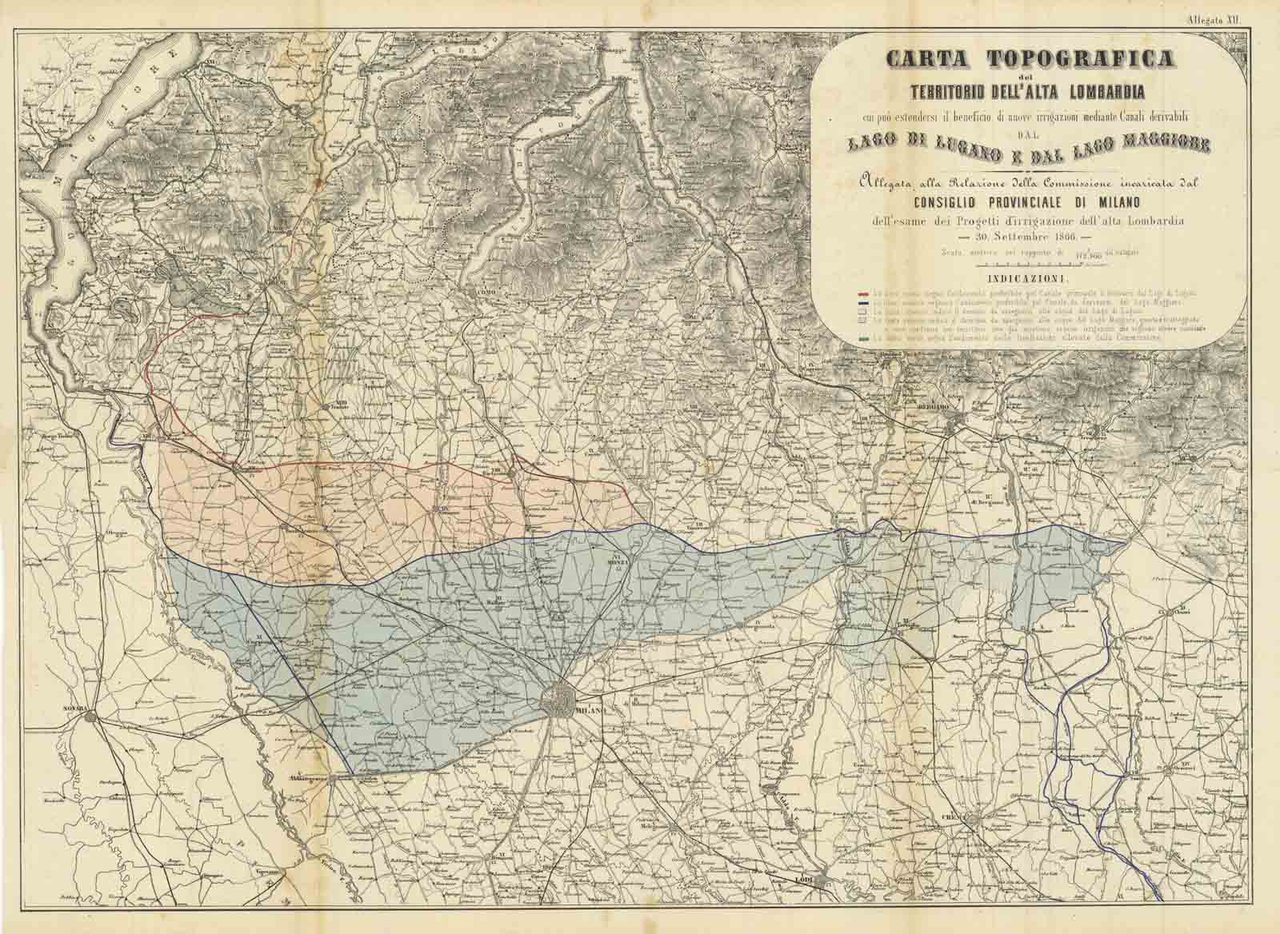 Carta topografica del territorio dell'Alta Lombardia