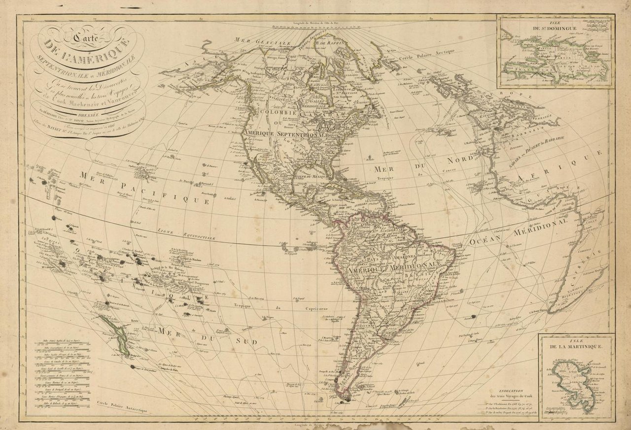 Carte de l'Amerique septrionale et meridionale