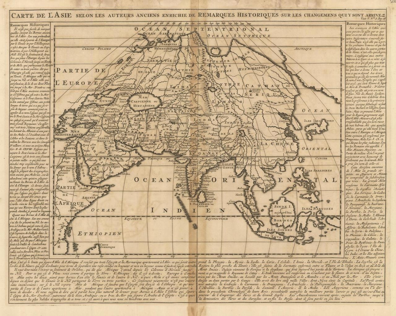 Carte de L'Asie selon le auteurs Anciens enrichie de remarques …
