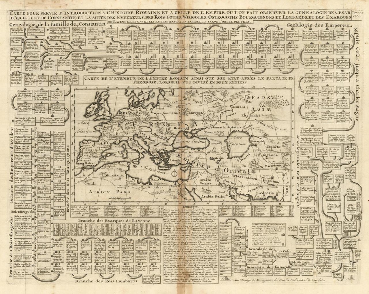 Carte de l'etendue de l'Empire Romain ainsi que son etat …