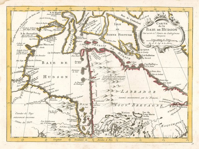Carte de la Baye de Hudson. Pour servir à l'Histoire …
