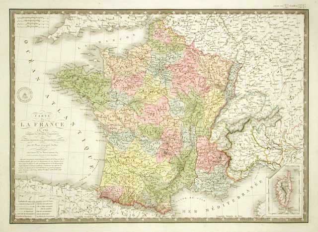 Carte de la France en 1789 .