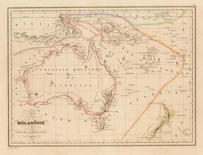 Carte de la Mélanesie ou Nouvelle Hollande 1835