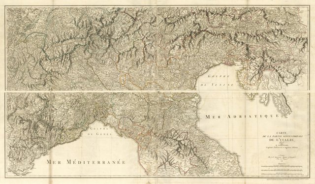 Carte de la partie septentrionale de l'Italie
