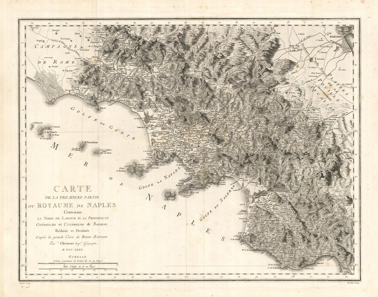 Carte de la Première partie du Royaume de Naples, Contenant …