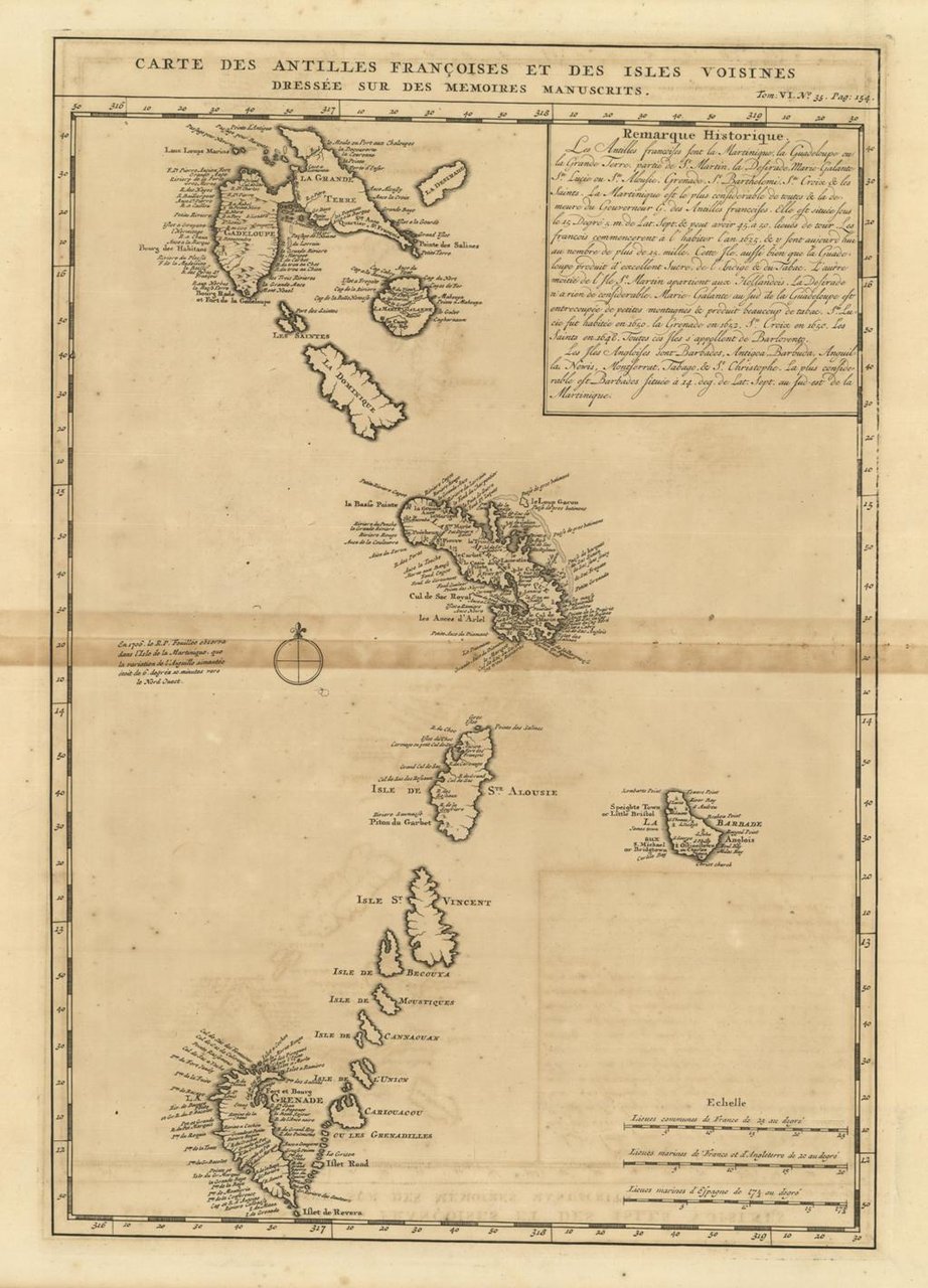 Carte Des Antilles Francoises et des Isles Voisines: Dressee sur …