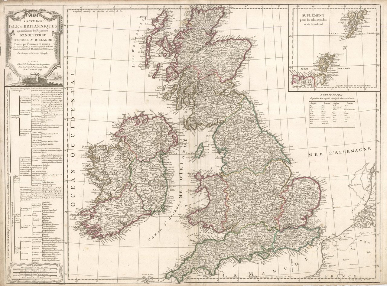 Carte des Isles Britaniques