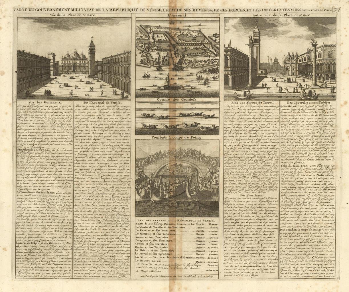 Carte du gouvernement militaire de la Republique de Venise l'etat …