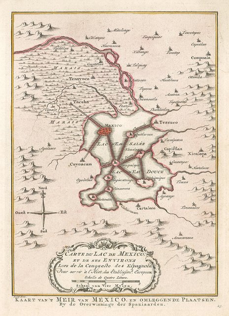 Carte du Lac De Mexico, et de ses Environs Lors …