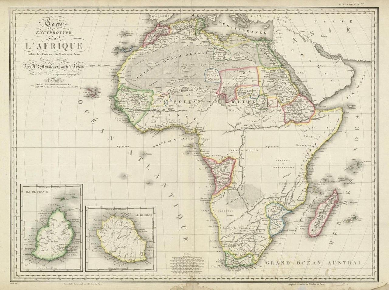 Carte Encyprotype de l'Afrique Réduite de la Carte sur 4 …