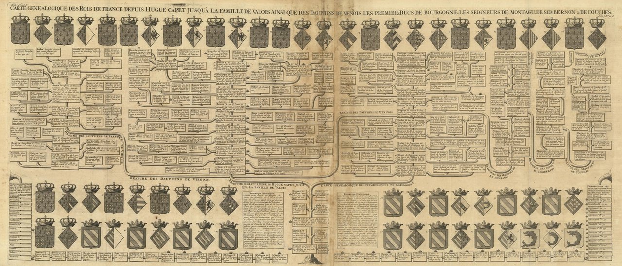 Carte Genealogique des Rois de France depuis Hugues Capet jusqu' …