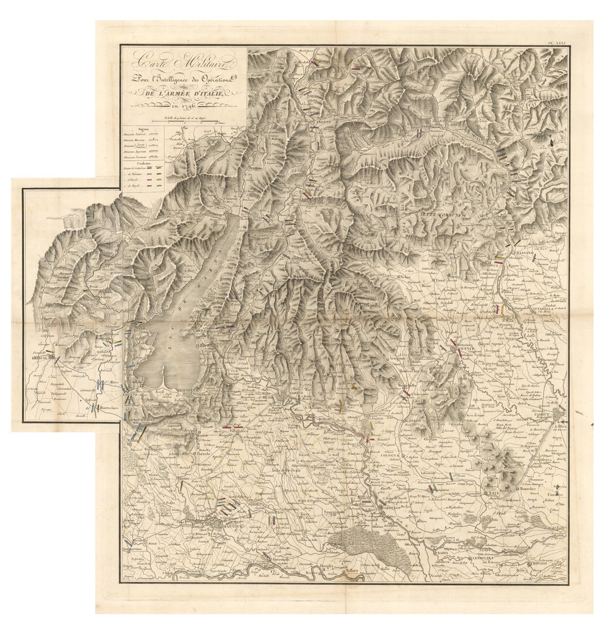 Carte Militaire Pour l'Intelligence des Operations de l'Armée d'Italie