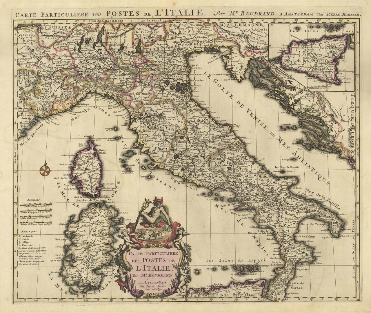 Carte Particuliere des Postes de l'Italie