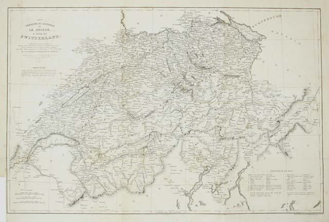 Carte physique et routiere de La Suisse / .