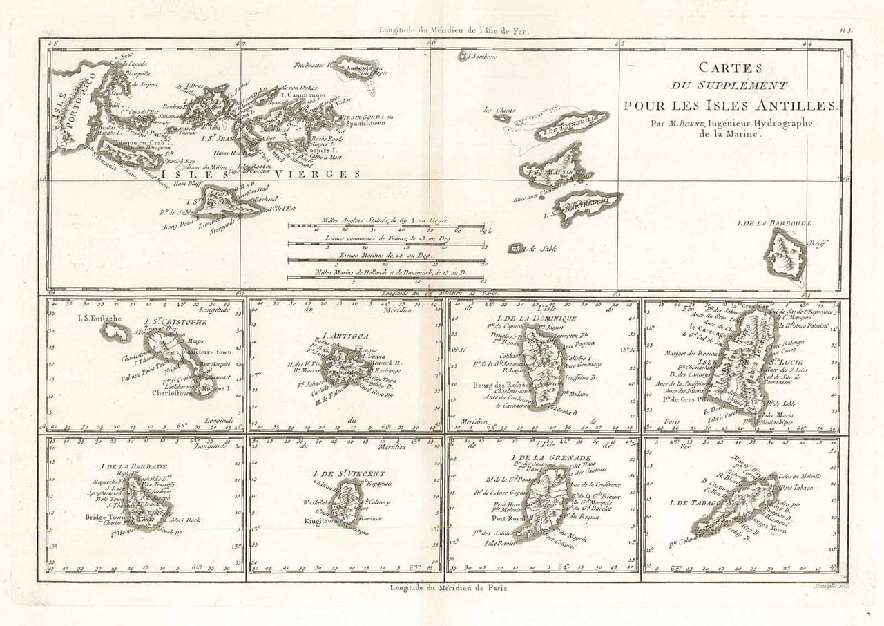 Cartes du supplement pour les isles Antilles