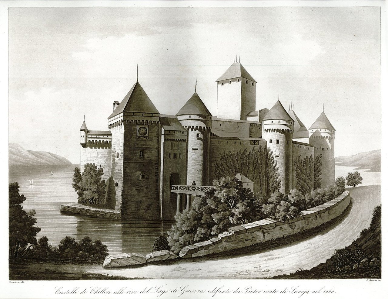 Castello di Chillon alle rive del Lago di Ginevra edificato …