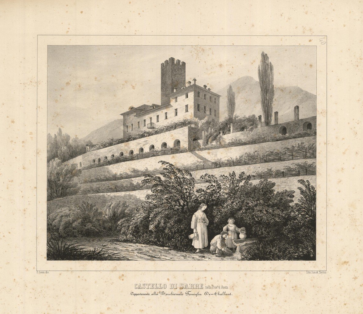 Castello di Sarre nella Prov. di Aosta