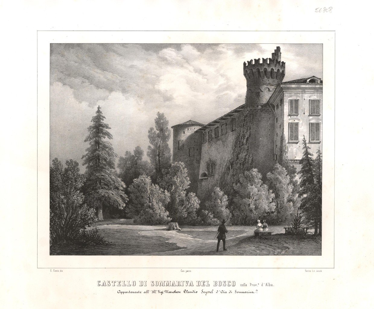 Castello di Sommariva del Bosco nella Pronv.ia d'Alba