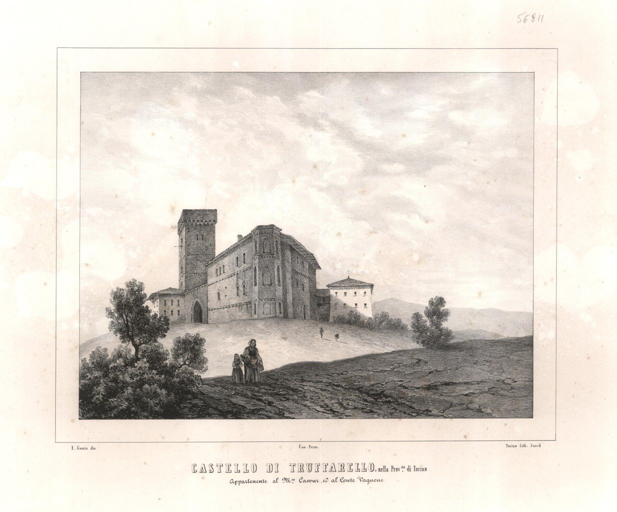 Castello di Truffarello nella Prov.ia di Torino. Appartenente al M.se …