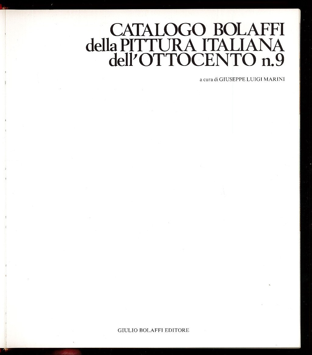 Catalogo Bolaffi della pittura italiana dell'Ottocento n. 9
