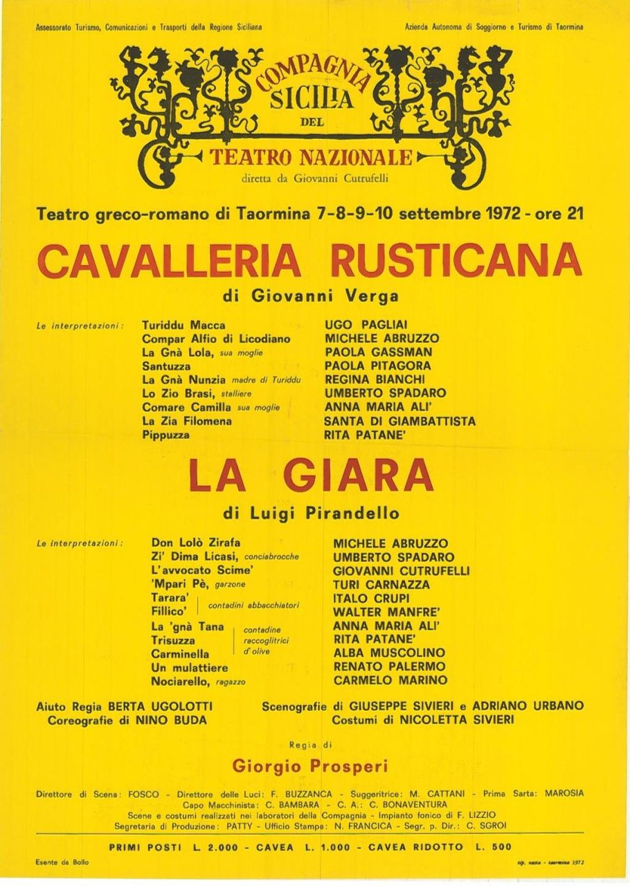 Cavalleria rusticana - La giara