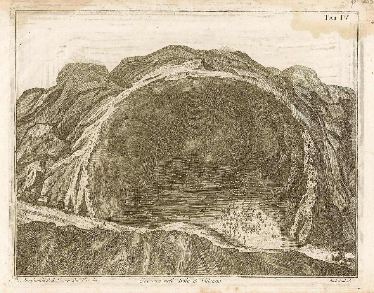 Caverna nell'Isola di Vulcano