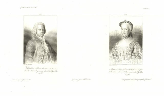 Charles-Alexandre, prince de Loraine, archiduc d'Autriche . - Marie-Anne (Eleonore-Withelmine-Josèphe) …