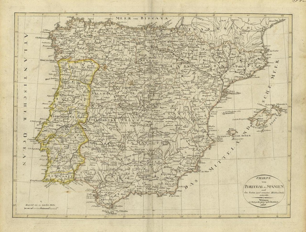 Charte von Portugal u Spanien