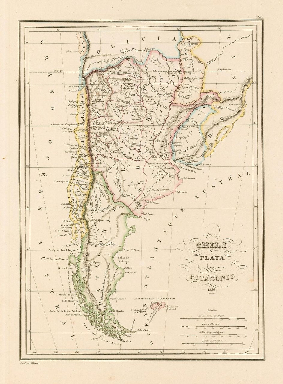 Chili, Plata et Patagonie 1836