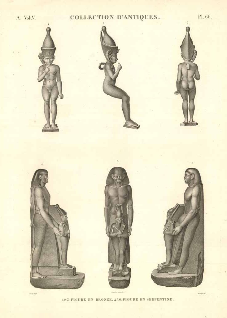 Collection d'antiques - Figures en bronze - Figure en serpentine