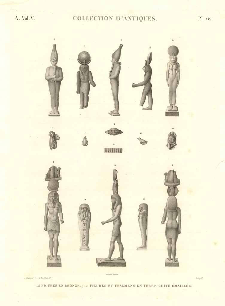 Collection d'antiques - Figures en bronze - Figures et fragmens …