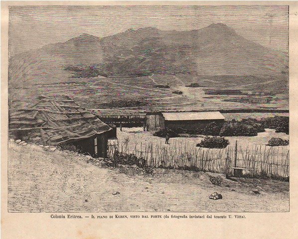 Colonia Eritrea - Il piano di Keren, visto dal forte