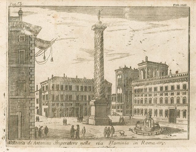 Colonna di Antonino Imperatore nella Via Flaminia in Roma.